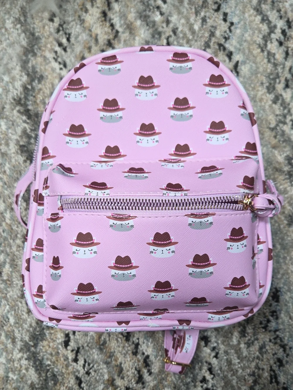 Kids Pink Cowgirl Cat Mini Backpack